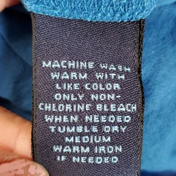 2 Blouse Button Up Down Shirt Blue White Westbound WOMEN'S WOMAN'S XLG - Picture 5 of 8